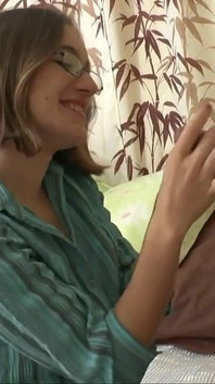A Teen With Glasses Fucks for the First Time on Camera
