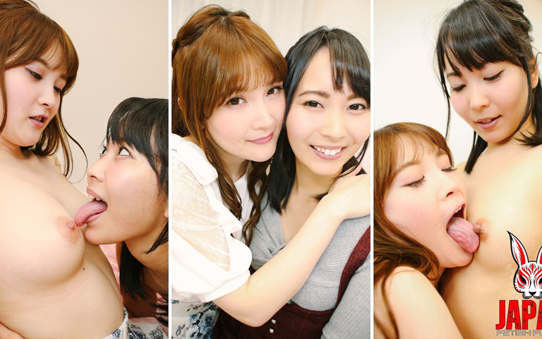 Koharu and Chihiro Suzuki Bite Each Other’s Nipples After Work. One Tongue per Tit. and They Come Together. (Japan Fetish Fusion)