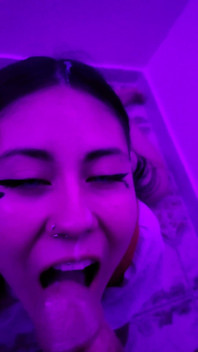 Latina Receiving Semen in Her Rich Little Mouth