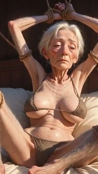Old Granny Rope Bondage - Tight Pussy Muss Gefüllt Werden
