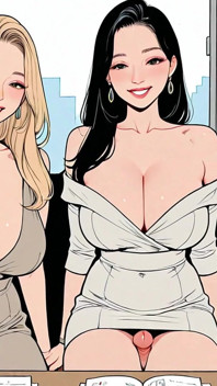Kancelář gangbang párty pro horké MILFky