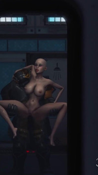 Mimozemský sex v základním táboře na Marsu! Sexy nadržená žena dostane anální šukání