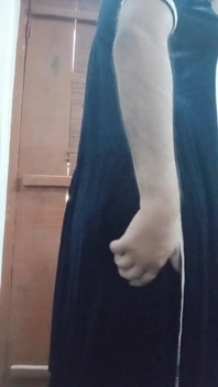 인도 게이 크로스드레서 Gaurisissy 블루 살와르 쿠르타에서 발정난 느낌