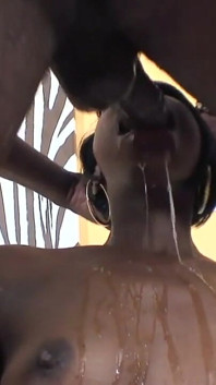 Black on Black Fuck for a Black Pussy and a Big Black Cock Too Huge for Her Mouth