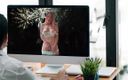 Shiny cock films: Masturbacja w monitorze Xoxo
