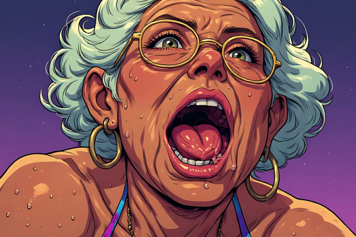 AI Porn: Wanita matang terbuka luas