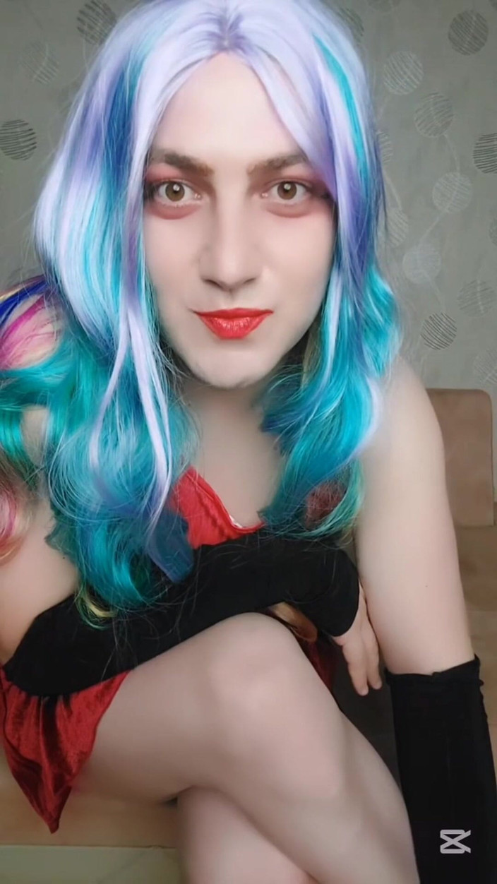 Kitty_Cross: Bbw tóc vàng ladyboy femboy người mẫu cosplayer