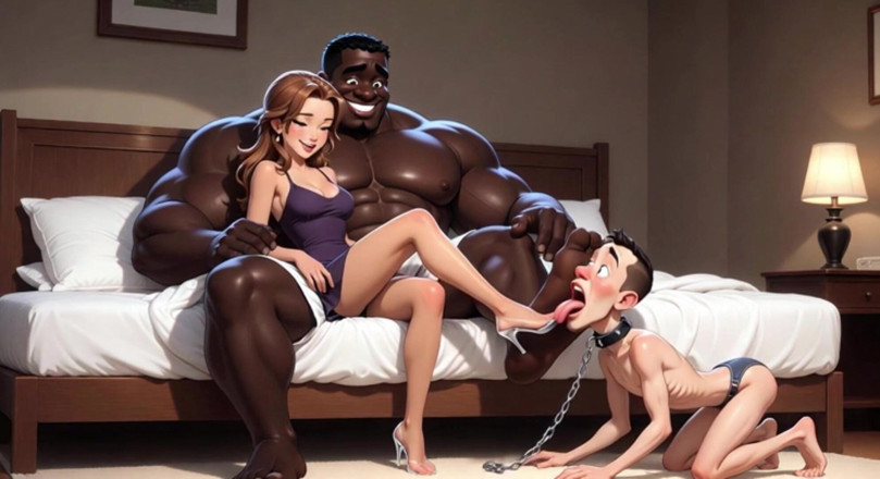 Anime Hentai: Người chồng phục tùng liếm và tôn thờ bàn chân...