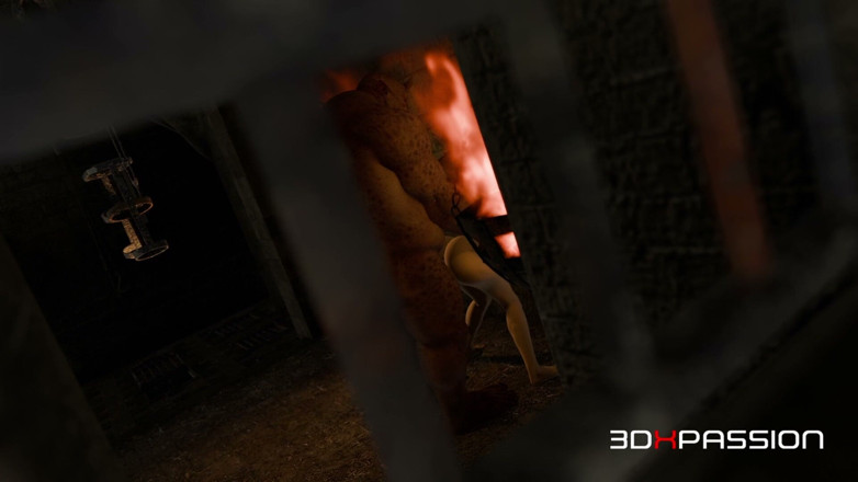 3dxpassion: Orkkerker gevangene - Elfmeisje deepthroatt en neemt harde anale seks