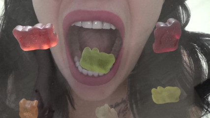 Goddess Misha Goldy: Consuming Gummies From the Glass!