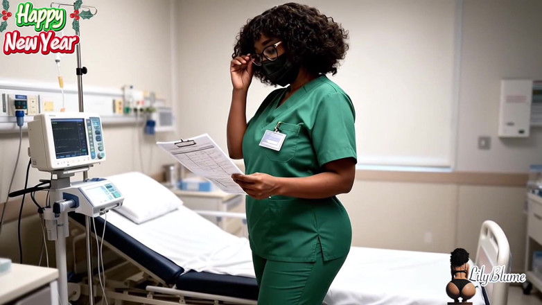 Afrocummy: Enfermera amateur de gran culo me seduce para follar y...