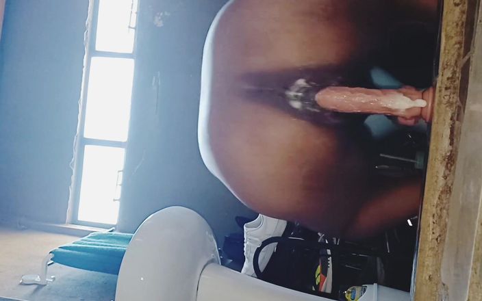 Assbooy: Big Black Booty Fucking Dildo and Creaming