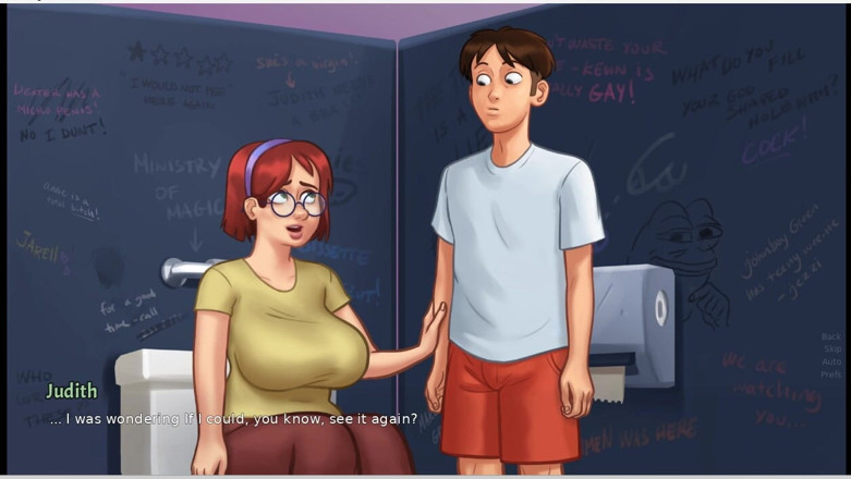 XXX Games Bunk: Summertime Saga - เกมเพลย์ - สวมบทบาท - ต้องห้าม - Judith นมยานใหญ่และชักว่าว