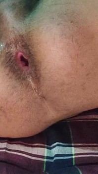 Gay Huge Ass Gape with Homemade Dildo