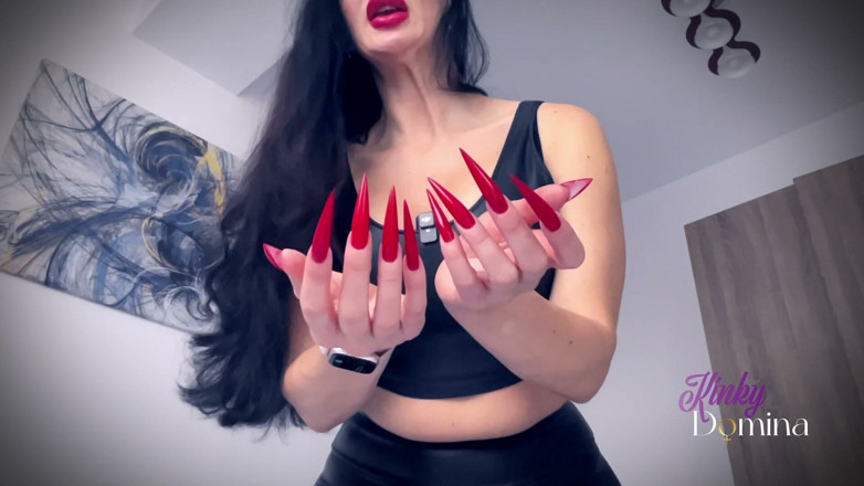 KinkyDomina: Long Nails Goddess Makes You Stroke for Her