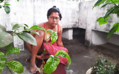 Horny_Bong: Desi indická bhabi na střešním sexu v hindštině - Desi indický...