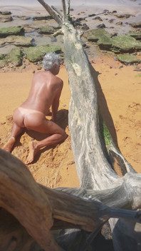 Ladysilva on the Beach Naked Showing off Her Tanned Sexy Ass