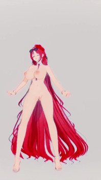 Tarian bogel hentai Azur Lane Alsace Savage Buah dada besar seksi panas Mmd 3d warna rambut merah Edit Smixix