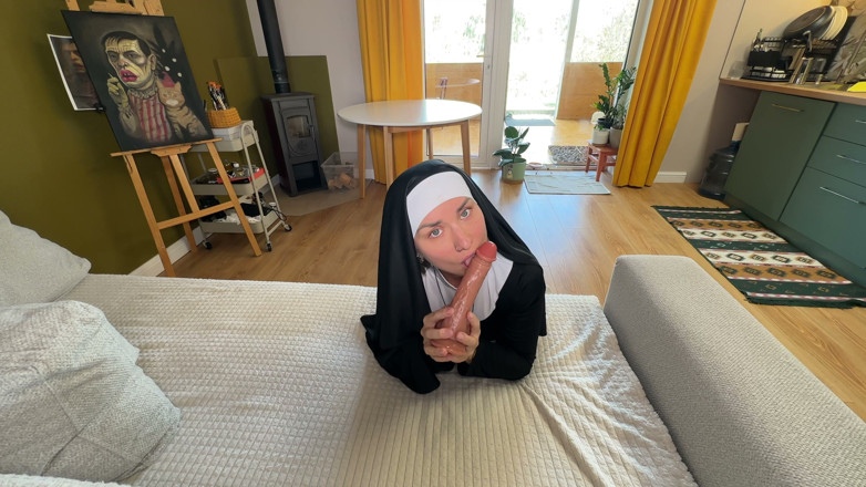 Andre Love: A Nun Is Fucking Her Holy Cunt with a Giant...