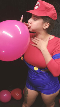 B2p mario bros cosplay palloncini rossi tacchi alti scoppio
