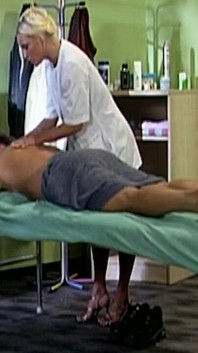 Toe bú prolapse trêu chọc với rosebud popping