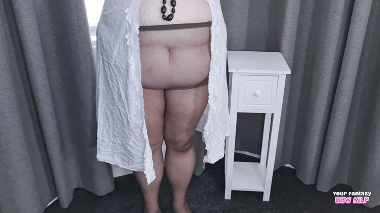 BBW_Wife: Pantyhose Feel so Sexy on My Hairy Cunt - Cheating Mature...