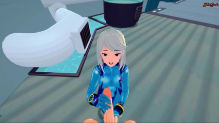 Hentai Smash: Samus bekommt eine POV-gesichtsbesamung, bevor sie einen missionars-creampie bekommt - Metroid...