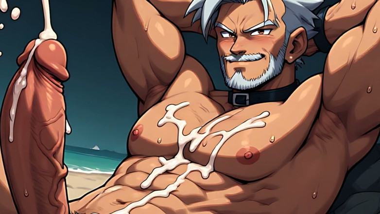 Erotic Man: Dbz-stijl Ai Art hete mannen met grote pikken