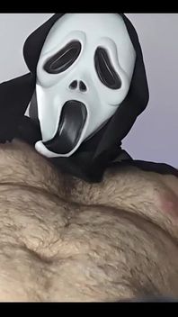 ハロウィーン特別主観ロールプレイ - 私の叫びマスクを着て、あなたの顔の目の前で激しくオナニー