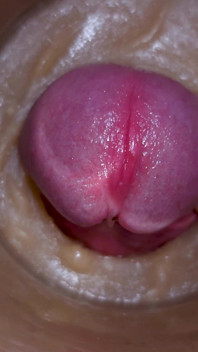Extreme Close up! Injecting a Large Dose of Sperm Pussy Toy Camera 4K