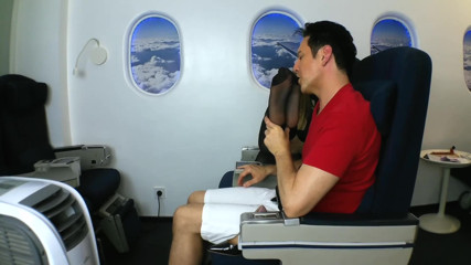 Foot Girls: Stewardess feet smelling and licking in air plane!