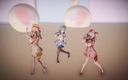 Mmd anime girls: Mmd R-18 fete anime clip sexy cu dans 406