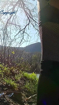 Slut Walking in Forest to See River the Rhone