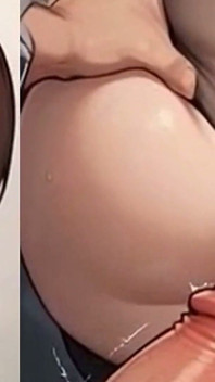 Waifu 秘书 第一人称视角 - 尼龙挑逗特写和偷偷摸摸的阴户玩热身