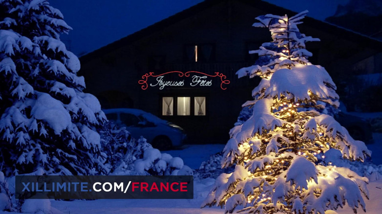 Made In France: Beautiful brunette Clea Gaultier warms up her boyfriend for Christmas