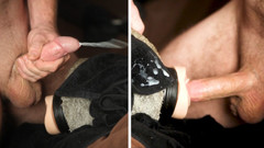 ScottyNaughty69: Primo piano del mio grosso cazzo curvo che scopa con...