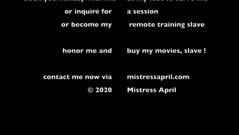 Mistress April: Dominatrix April una lección de castigo
