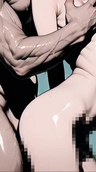 비와 밤을 기념하는 땋은 머리, 그의 손은 그녀가 밤에만 보여주는 예술의 틀을 잡습니다.