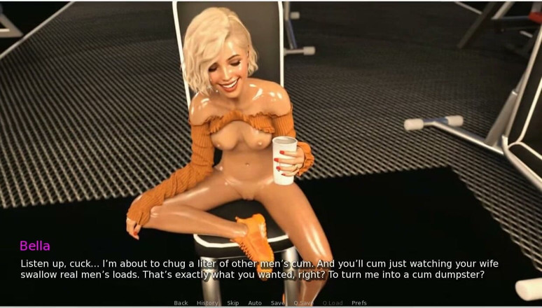XXX Games Bunk: My hotwife - juego de juego - esposa comparte semen de condón...