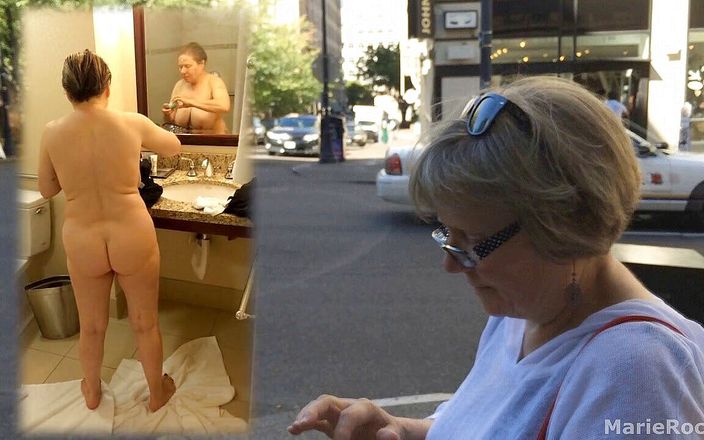 Marie Rocks, 60+ GILF: In quale città sta facendo la doccia questa nonna sexy...