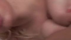 My very hot blonde best friend with huge tits decided to let my cock fuck her tight pussy