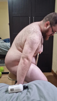 Riding My Fat Ass on My Dildo