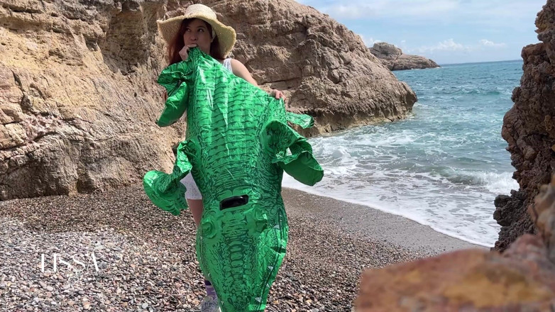 Lissa Brown: Sunet relaxant al valurilor cu crocodilul sărind și umflându-se