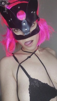 Discover My Desire with My Kitty Mask and Natural Tits