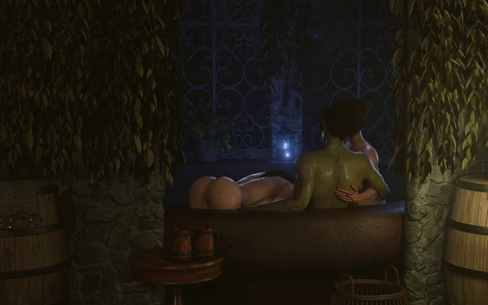 Futanari 3D: Orc &amp; Elf Tavern Futanari - Group Sex Then Private Room with...