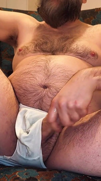 Dads big bulge trong quần lót màu trắng - sục cu béo nhờn