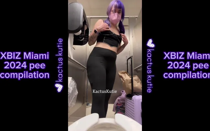 Kactus kutie: Xbiz Miami 2024 Pee Compilation