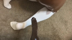 Super sexy ebony cuties: Anální masturbace poskakující můj zadek na namontované Didlo