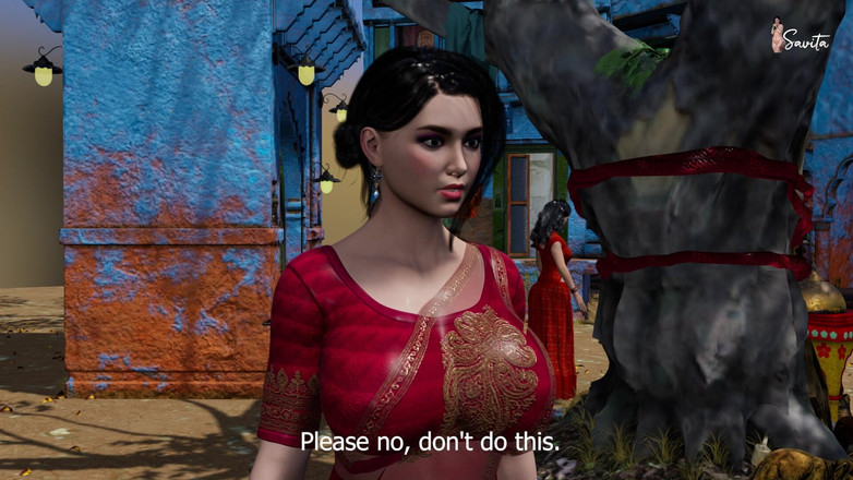 Your Savita bhabhi: Bố chồng đưa con dâu Ấn Meena đến làng và đụ cô ấy.