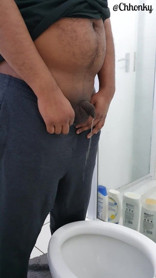 Denim Tiger: Chub taking a morning piss
